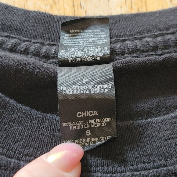 Small Vintage Megadeth Black Cotton Logo Concert T Shirt M&O Gold - Picture 3 of 9